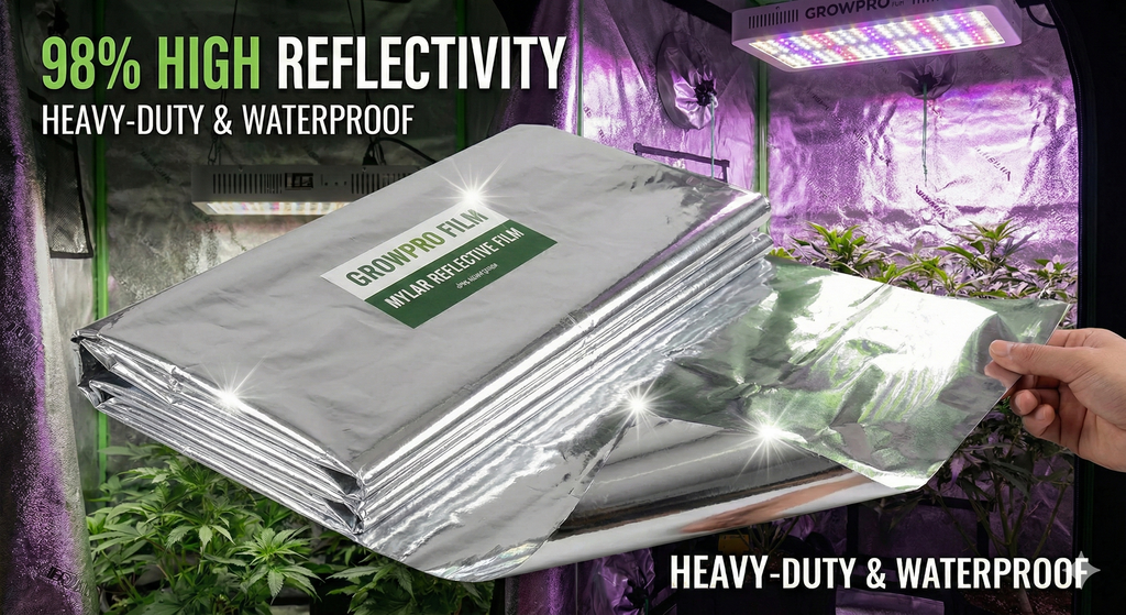 Highly Reflective Silver Mylar Film Roll | Heavy-Duty Foil Wall Covering for Grow Tents & Hydroponics | Indoor Plant Light Reflector & Greenhouse Accessory