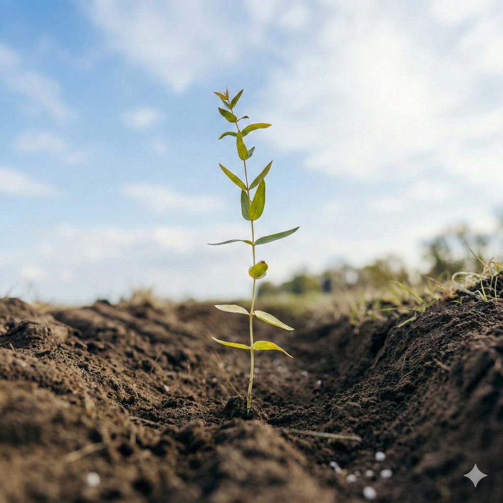 Growing Tree in a field