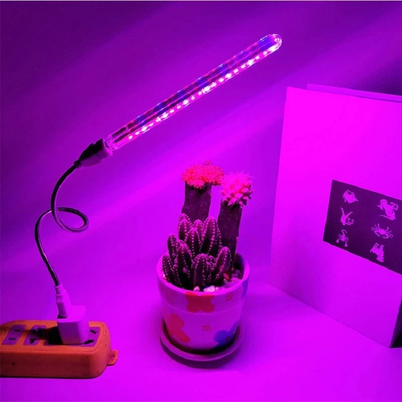 LED Grow Light adjustable pole purple color