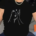 Comfortable Lovely Cat Paw Heart Print T-Shirt Short Sleeve T Shirt Women's T-Shirt Clothing Top Tee