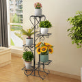 Tall Plant Rack Stand 5 Tiered Metal Plant Shelf Garden Flower Pots Display Holder