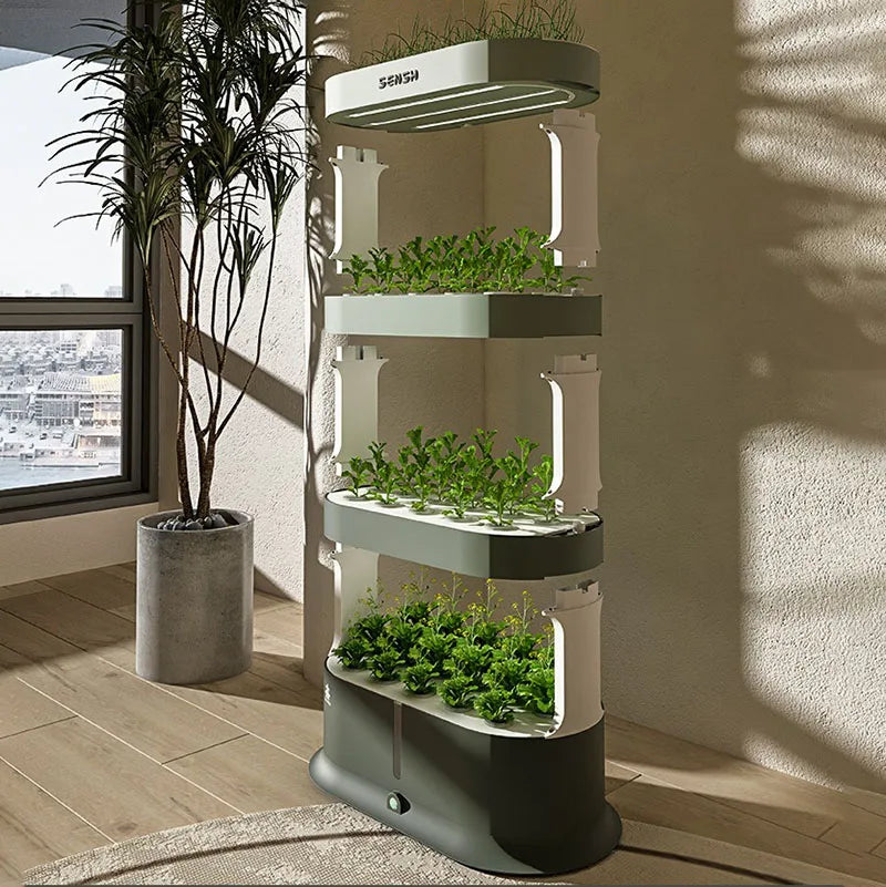 Smart Hydroponic Tower Growing System inside room
