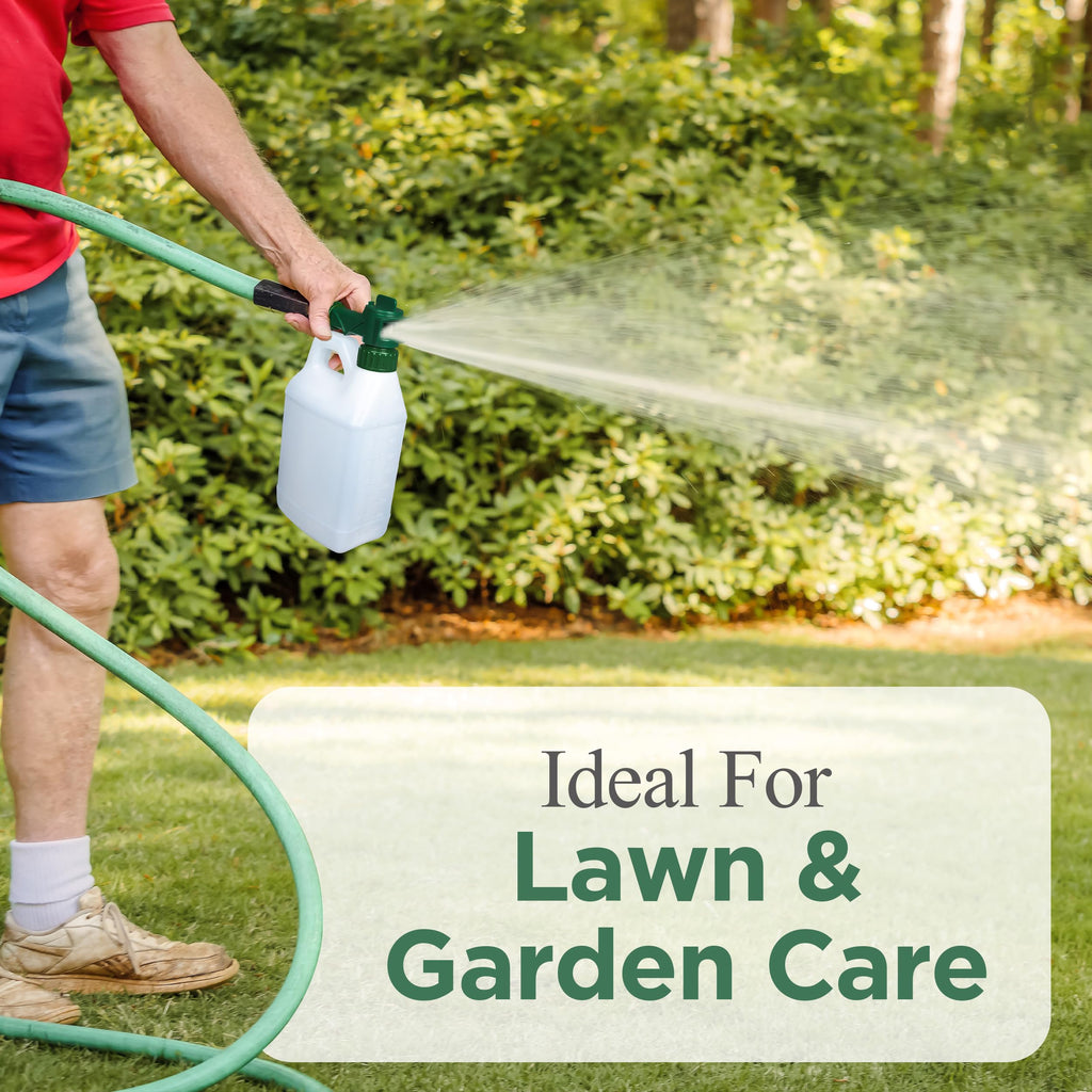 38/400 Garden Hose-End Sprayer (2-Pack) | 64oz Multipurpose Reusable Bottles for Concentrated Lawn & Garden Fertilizer or Chemical Application | Car Washing, etc.